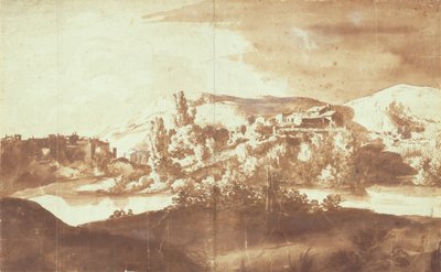 Italienisches Dorf an einem Fluss, ca. 1627 von Bartholomeus Breenbergh